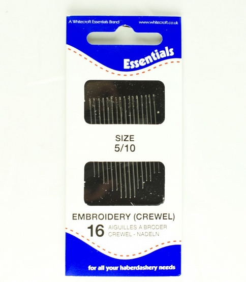 Whitecroft Hand Sewing Needles Embroidery 5/10 - Click Image to Close